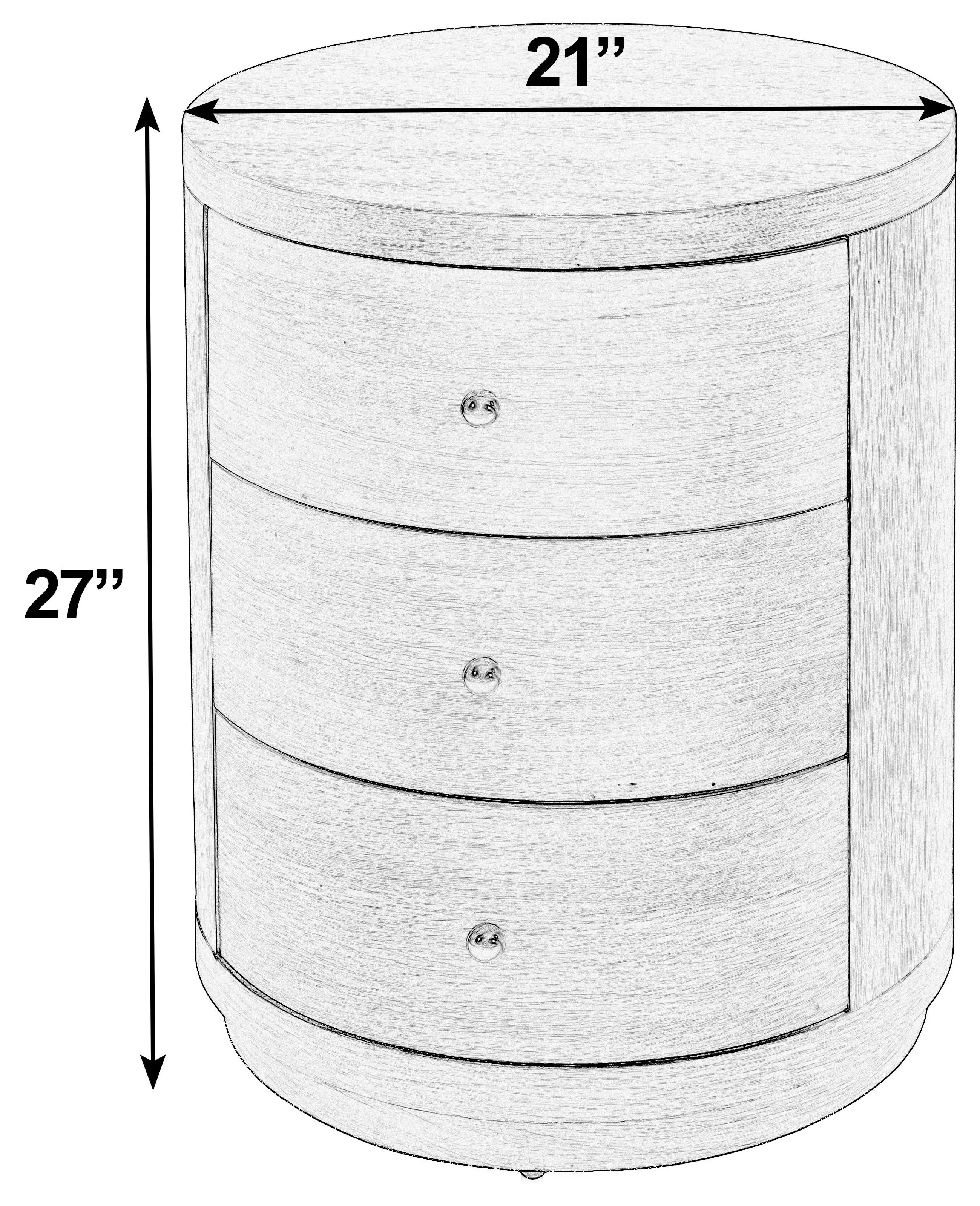 Nora Smooth White Round End Table