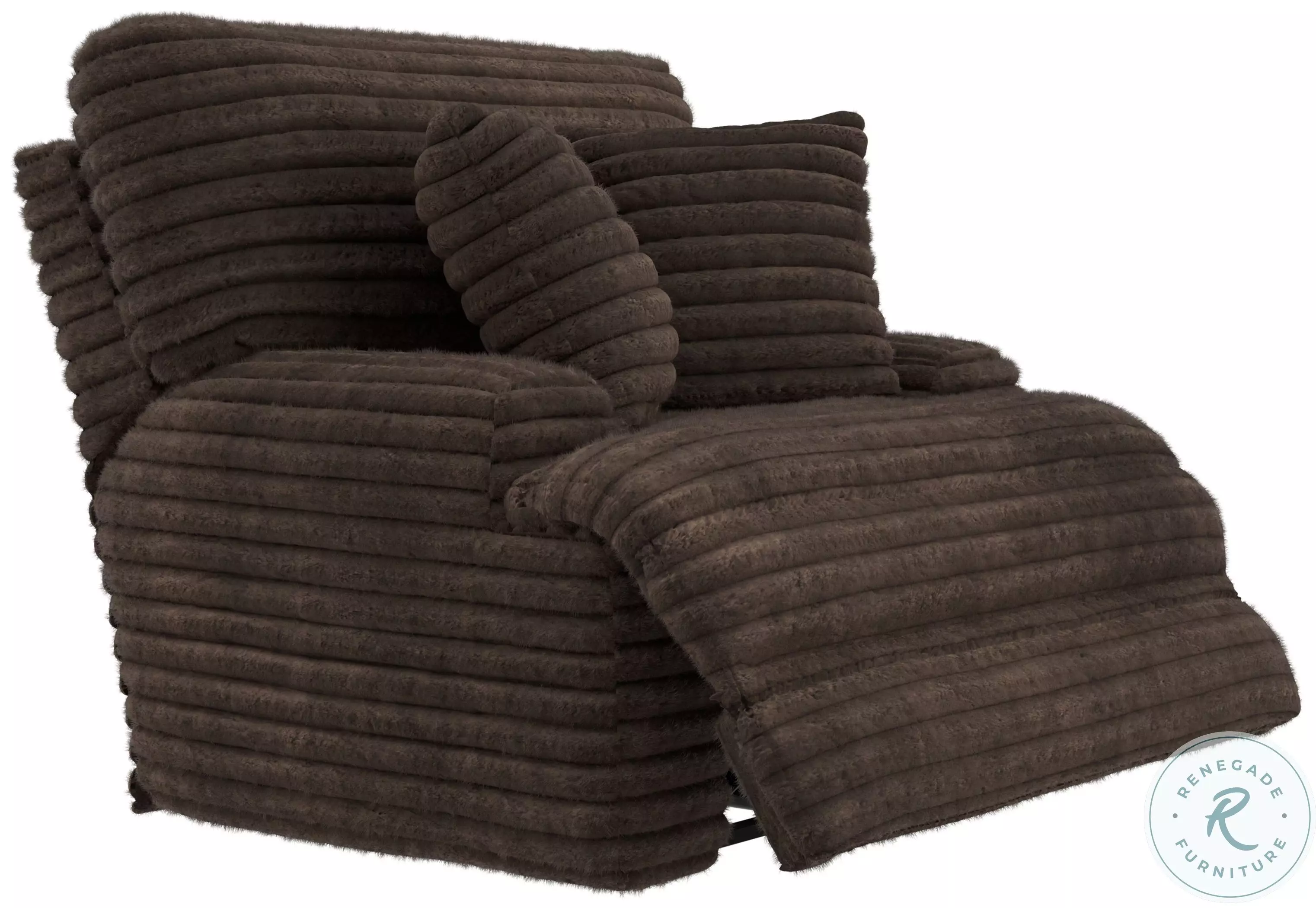 Cushy Chocolate Power Recliner with Power Headrest From Catnapper