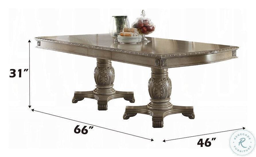 Chateau de Ville Antique White 96" Extendable Rectangular Dining Table