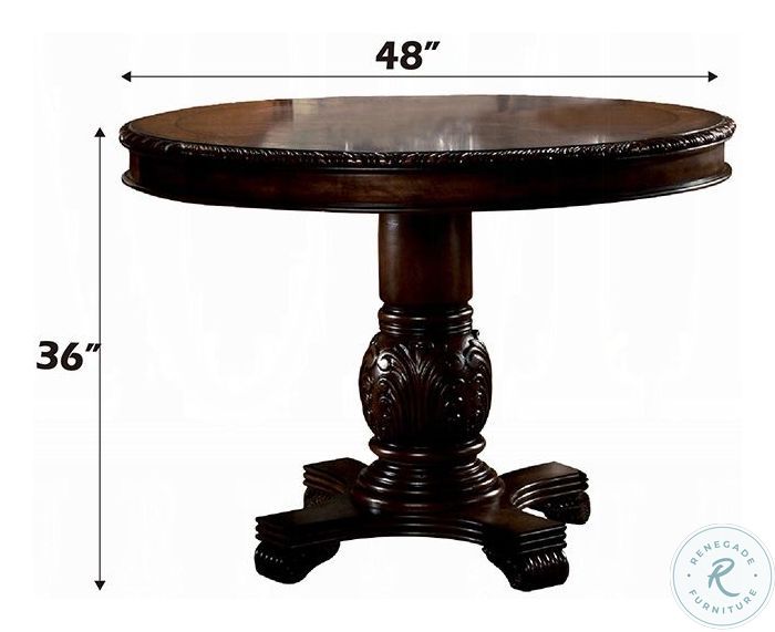 Chateau De Ville Espresso 48" Round Counter Height Table