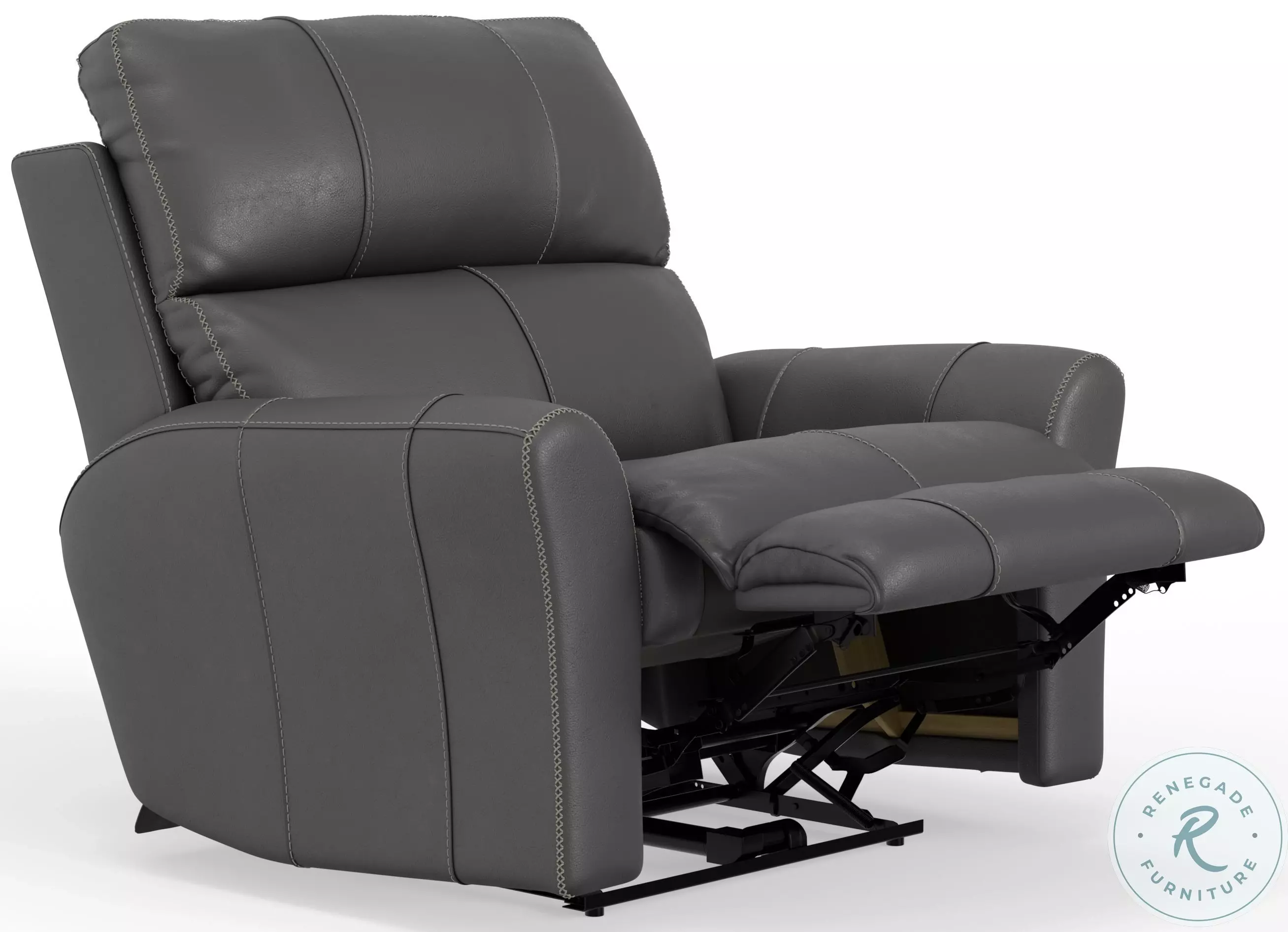 Fredda Anthracite Lay Flat Power Recliner with Power Headrest And