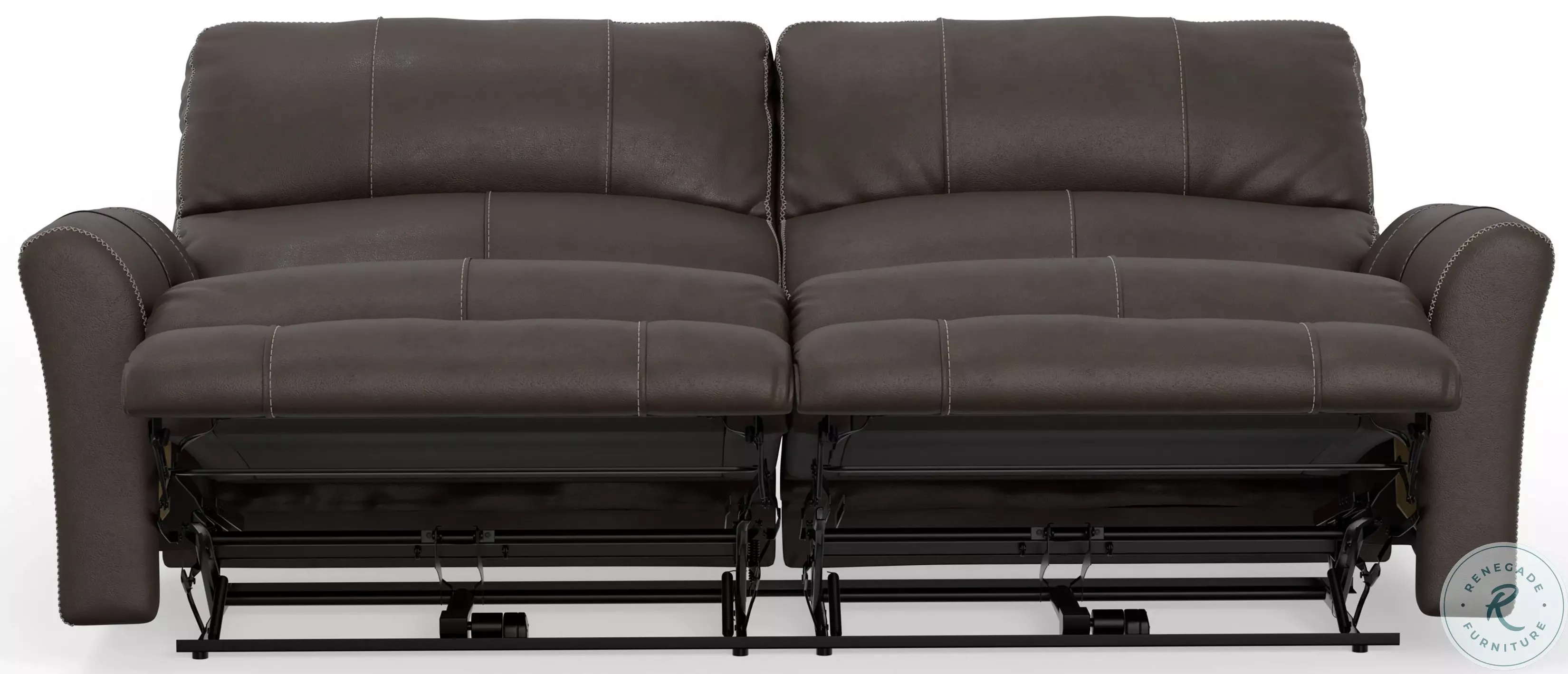 Fredda Coffee Lay Flat Power Reclining Sofa with Power Headrest