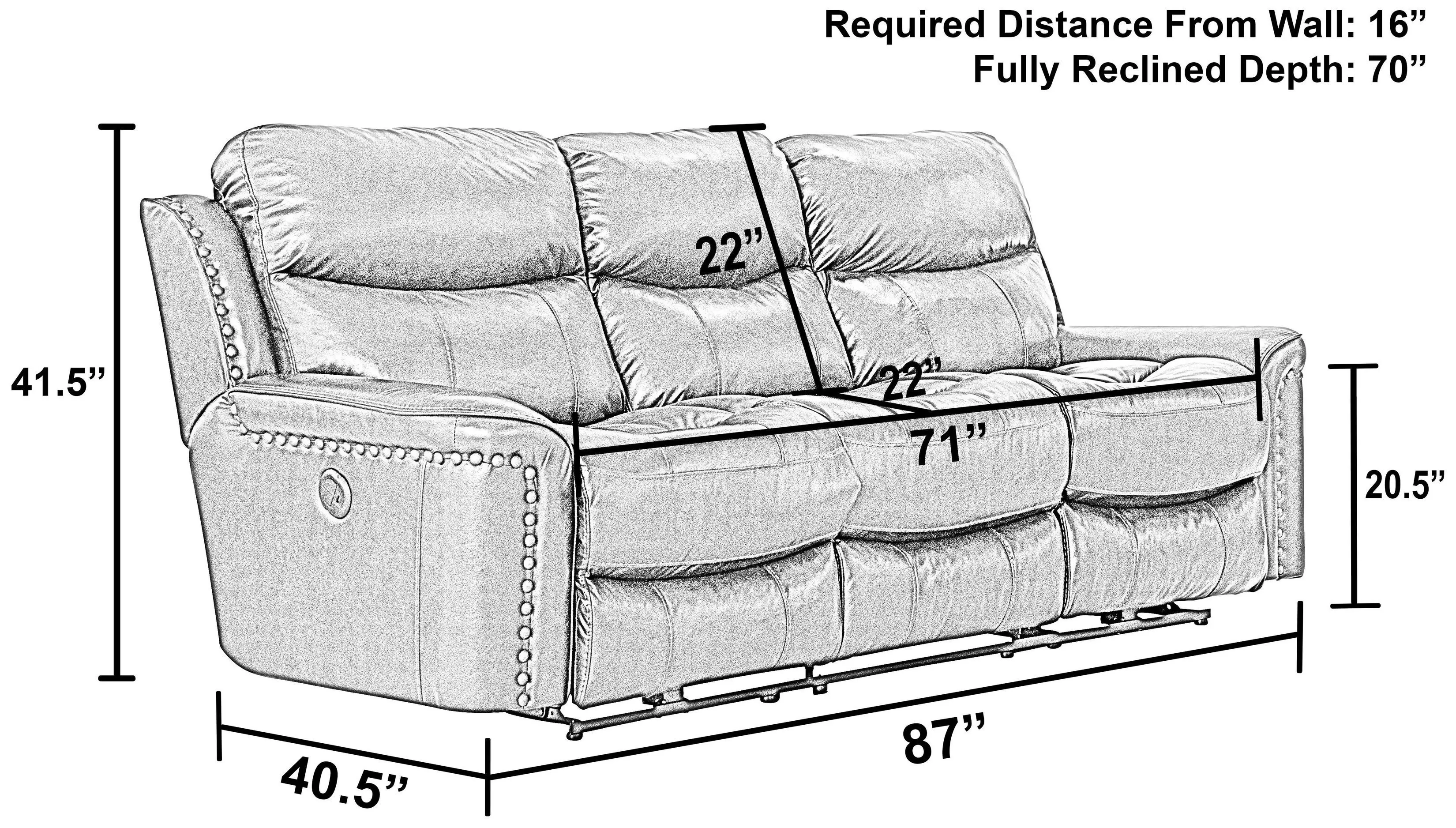 Ceretti Brown Power Reclining Sofa From Catnapper | Coleman Furniture