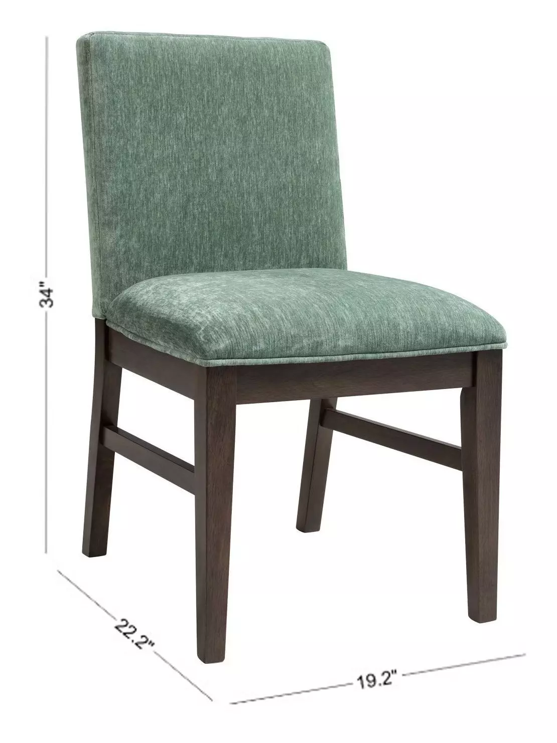 West End Sage Green and Saddle Brown Upholstered Parson Side Chair Set of 2