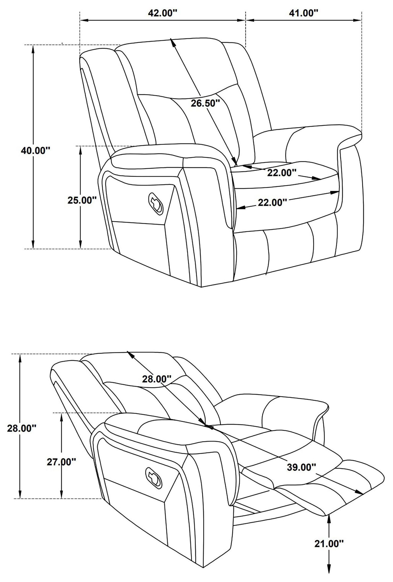 Conrad Gray Glider Recliner