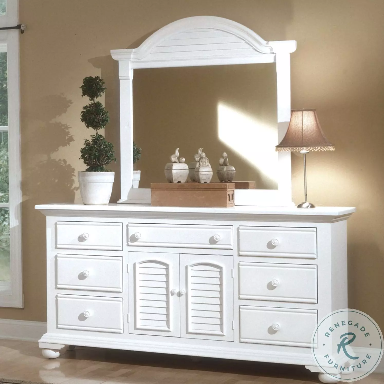 Cottage Traditions White Triple Dresser from American Woodcrafters