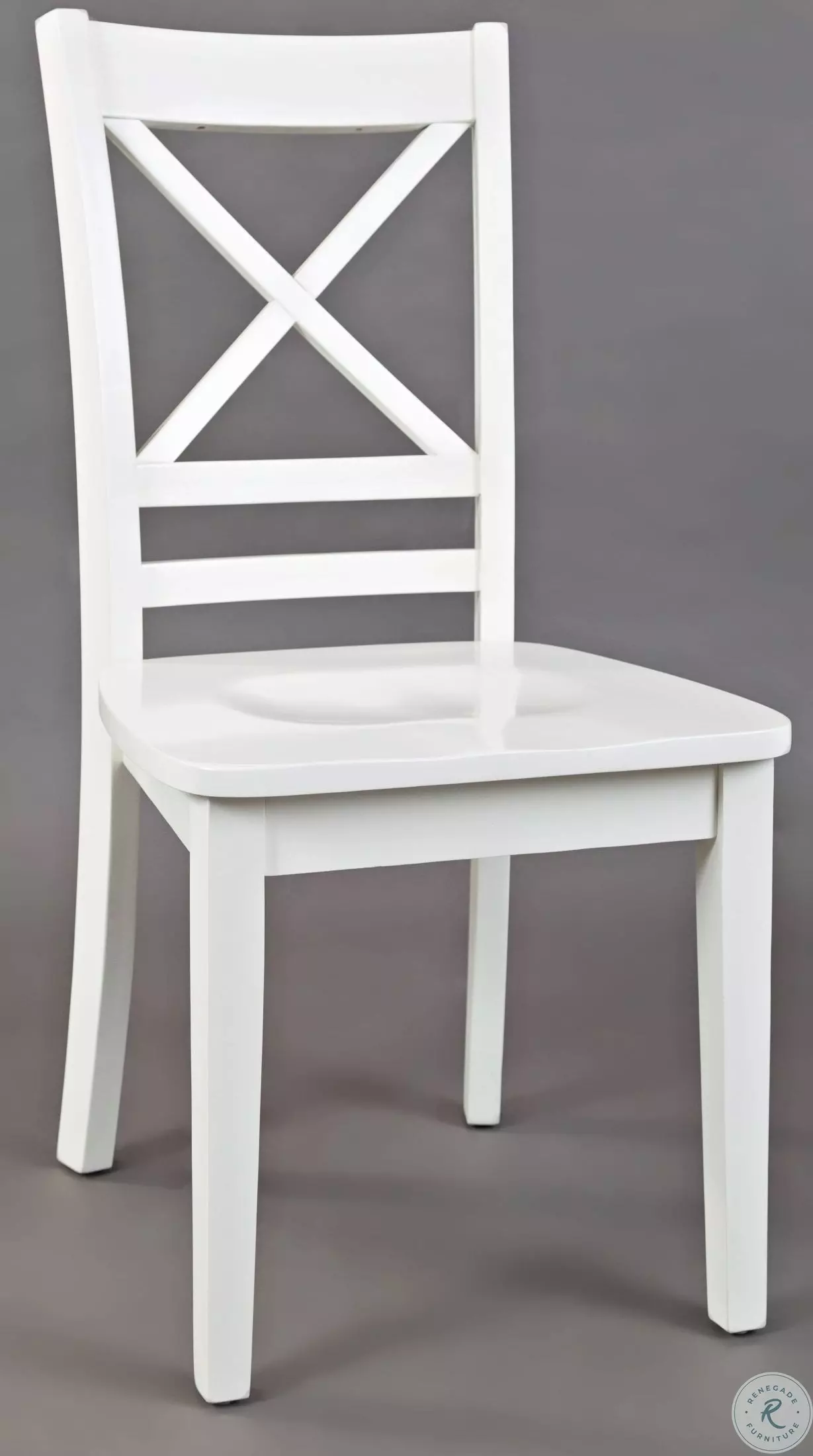 Simplicity Paperwhite Cross Back Side Chair Set of 2 From Home