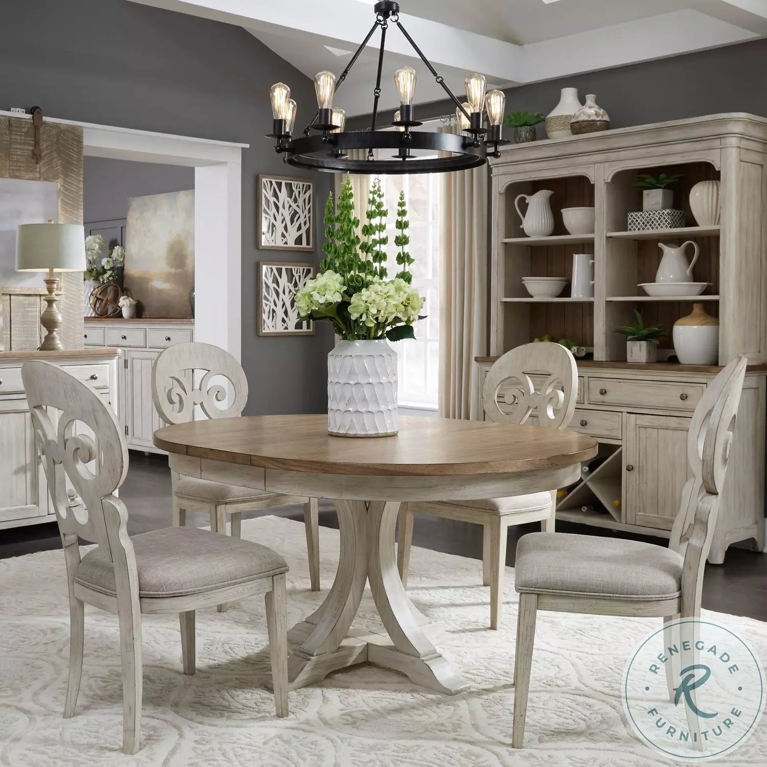 ★mi★ColemanNaturalWoodRollTable 90 Chelsea Natural Oak Wood Round Dining Table From TOV