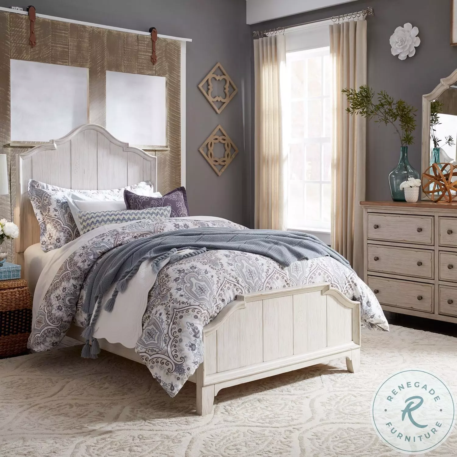 Farmhouse Reimagined Antique White 1 Drawer Nightstand from