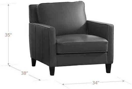 Arden Quartz Leather Upholstered Accent Chair