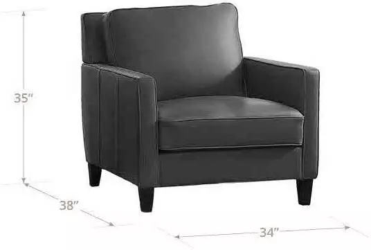 Arden Quartz Leather Upholstered Accent Chair