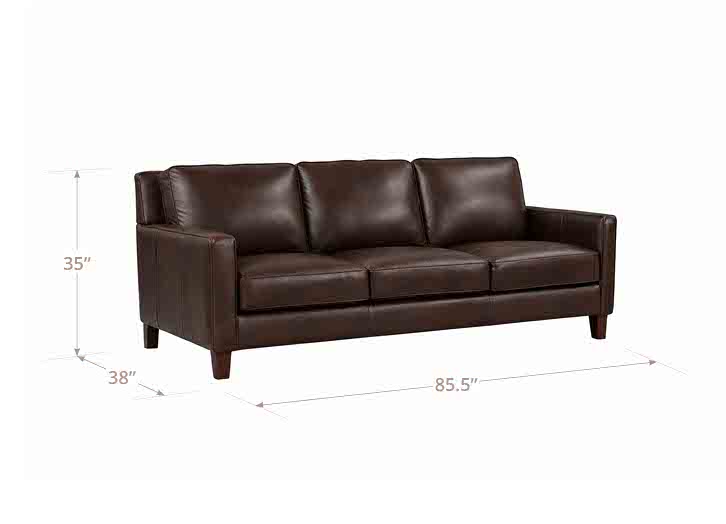 Arden Chestnut Leather 86" Sofa