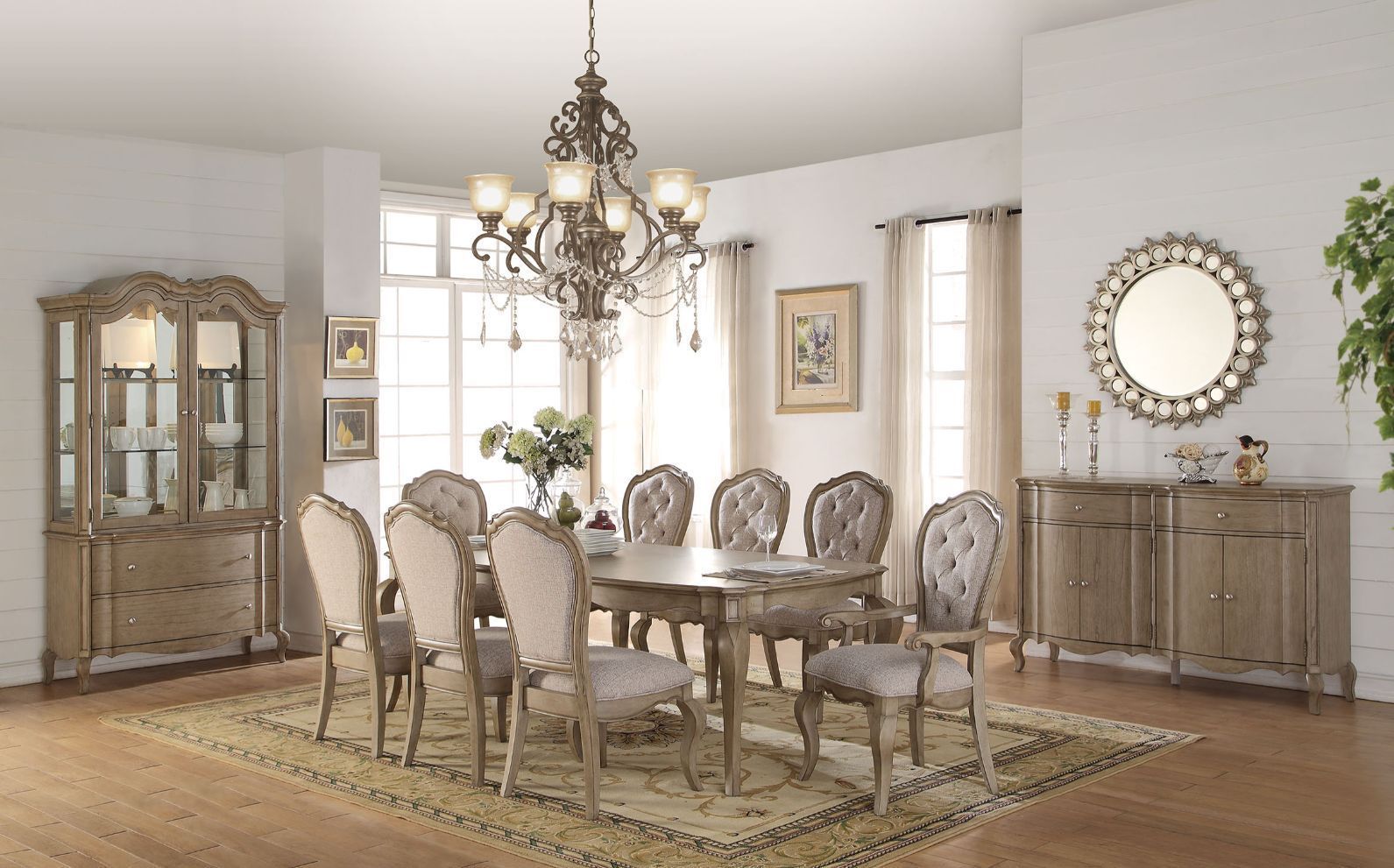 Chelmsford Antique Taupe Extendable Dining Room Set from ACME