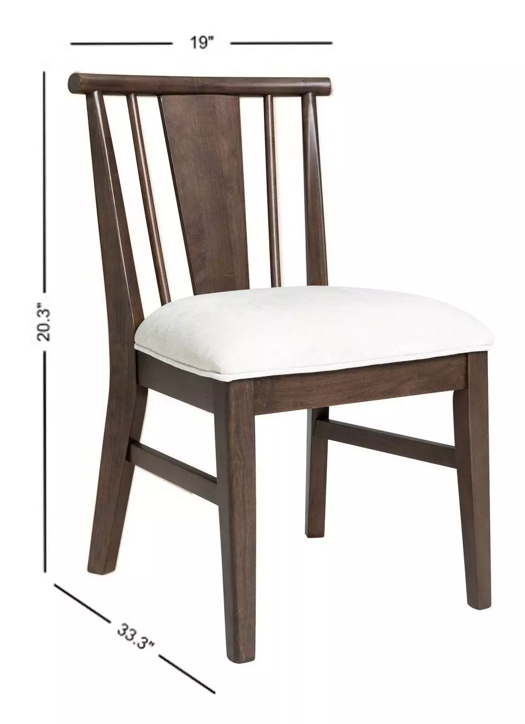 West End Ivory and Saddle Brown Upholstered Spindle Side Chair Set of 2