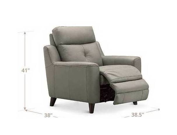 Cordell Slate Leather Zero Gravity Power Recliner with Power Headrest and USB Charging