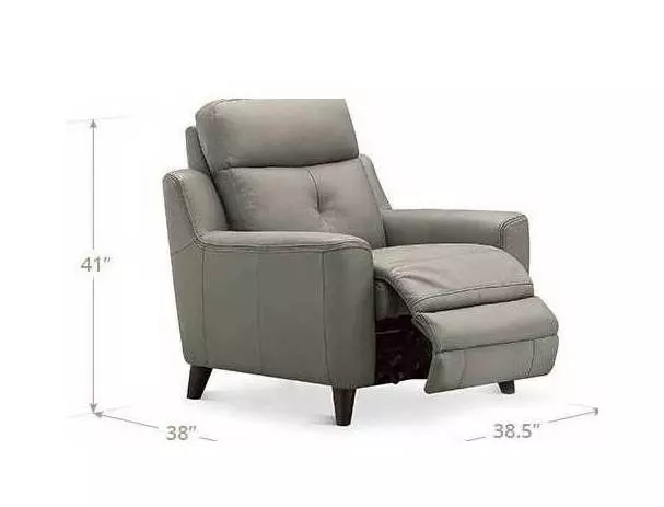 Cordell Slate Leather Zero Gravity Power Recliner with Power Headrest and USB Charging