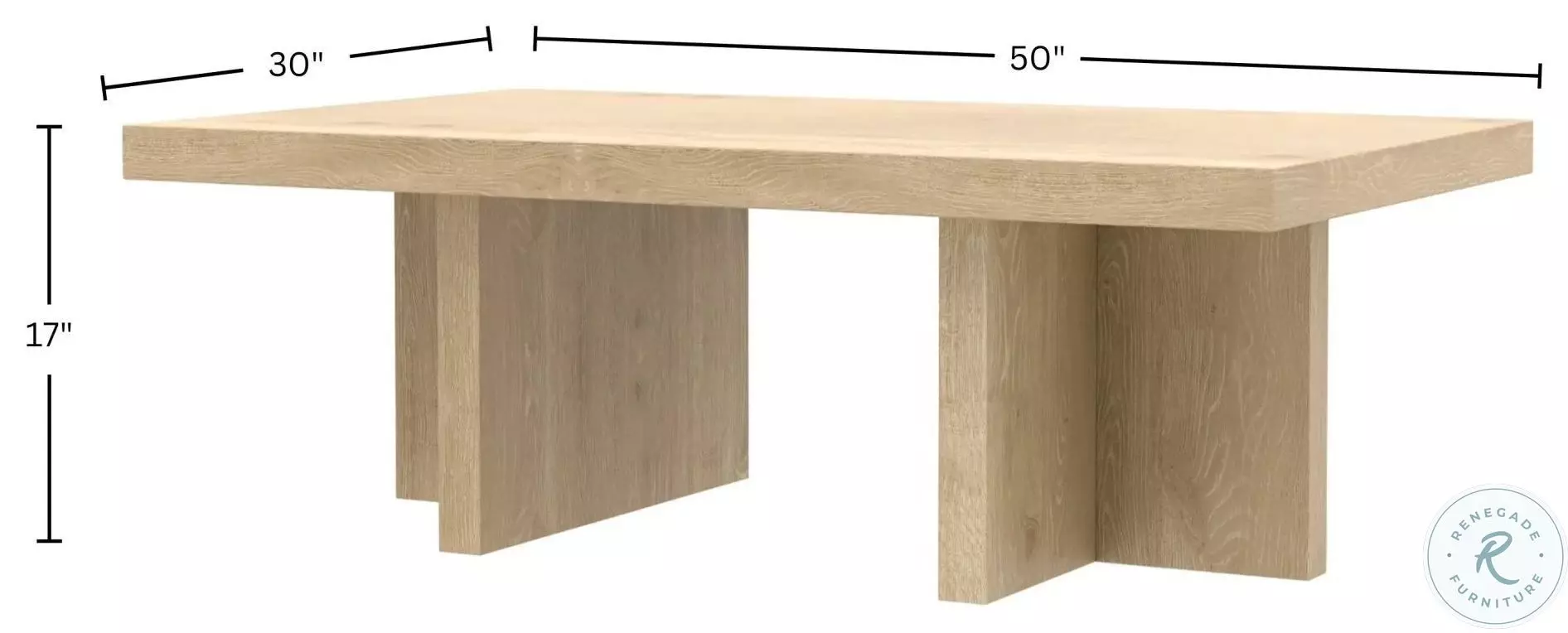 Donte Natural Rectangular Coffee Table