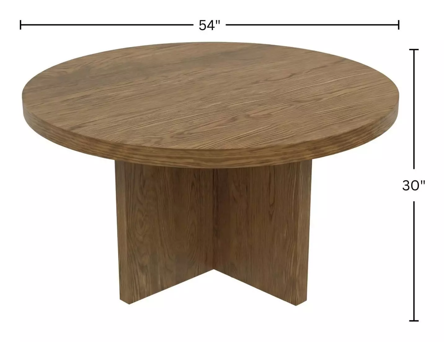 Donte Oak 54" Round Dining Table