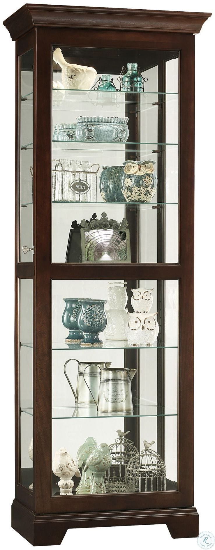 Martindale II Brown Curio from Howard Miller Coleman Furniture
