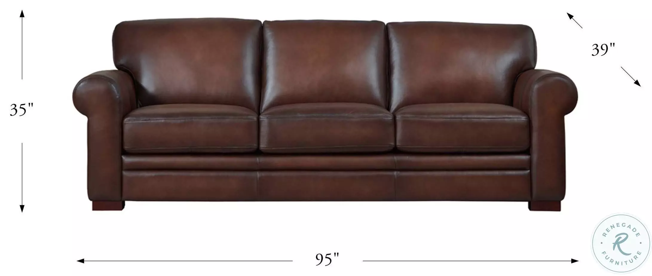 Danforth Caramel Top Grain Leather Sofa