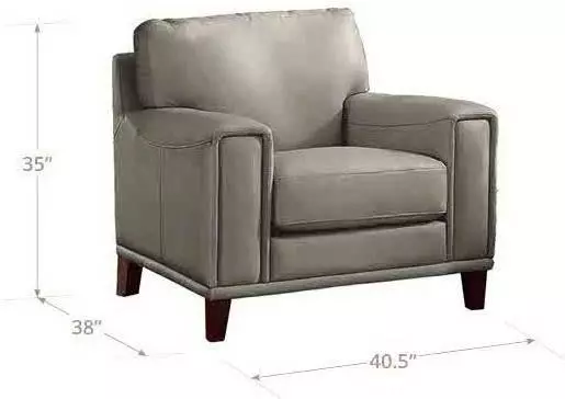 Halwyn Stone Leather Upholstered Accent Chair