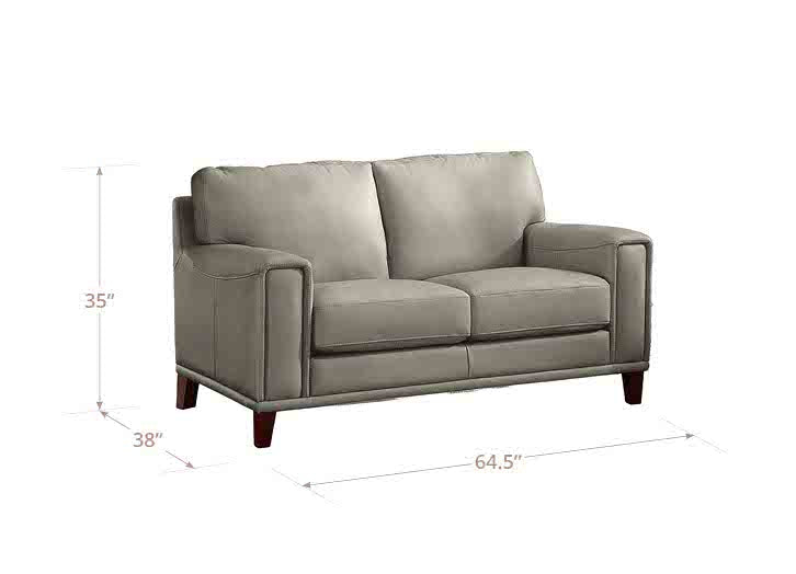 Halwyn Stone Leather 65" Loveseat