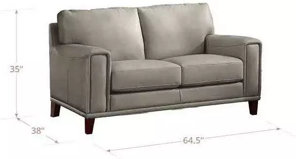 Halwyn Stone Leather 65" Loveseat