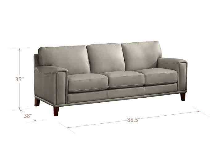 Halwyn Stone Leather 89" Sofa
