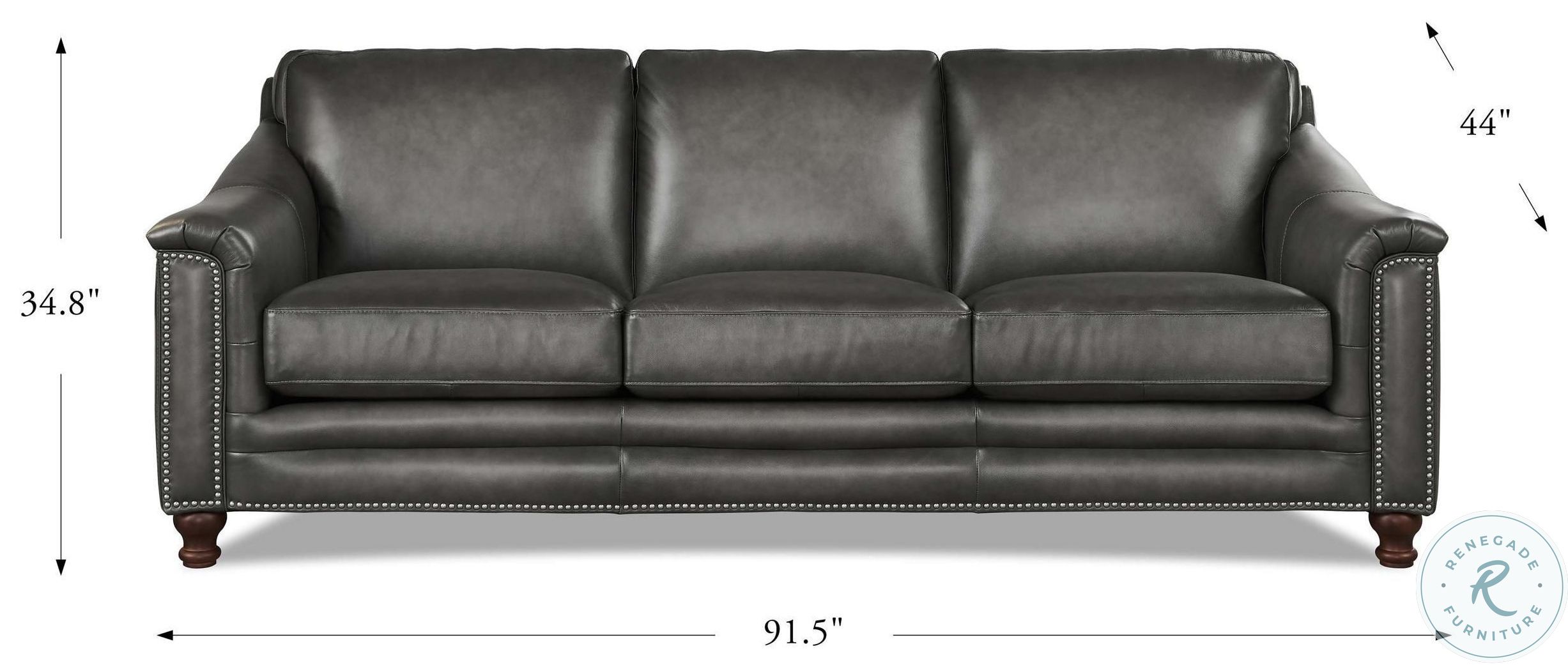 Bexley Ash Top Grain Leather Sofa