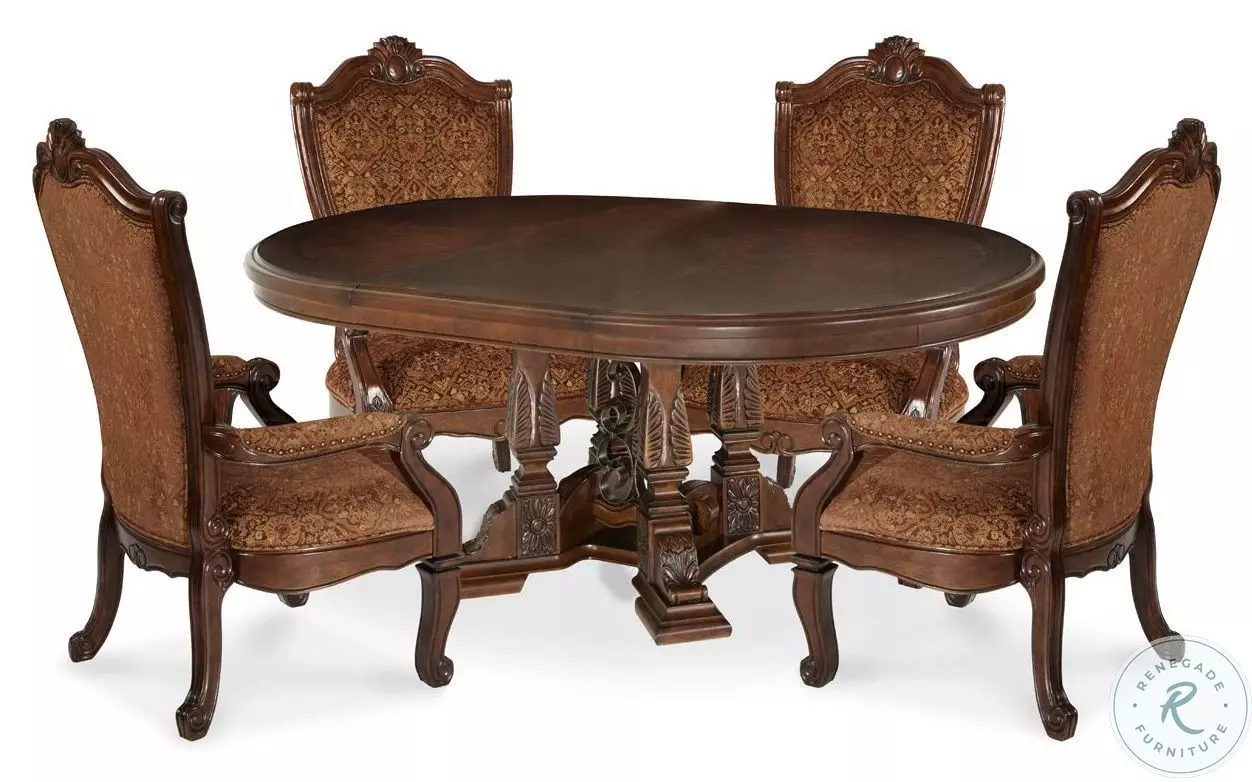 ★mi★ColemanNaturalWoodRollTable 90 Malone Dark Walnut Extendable Round Dining Room Set from