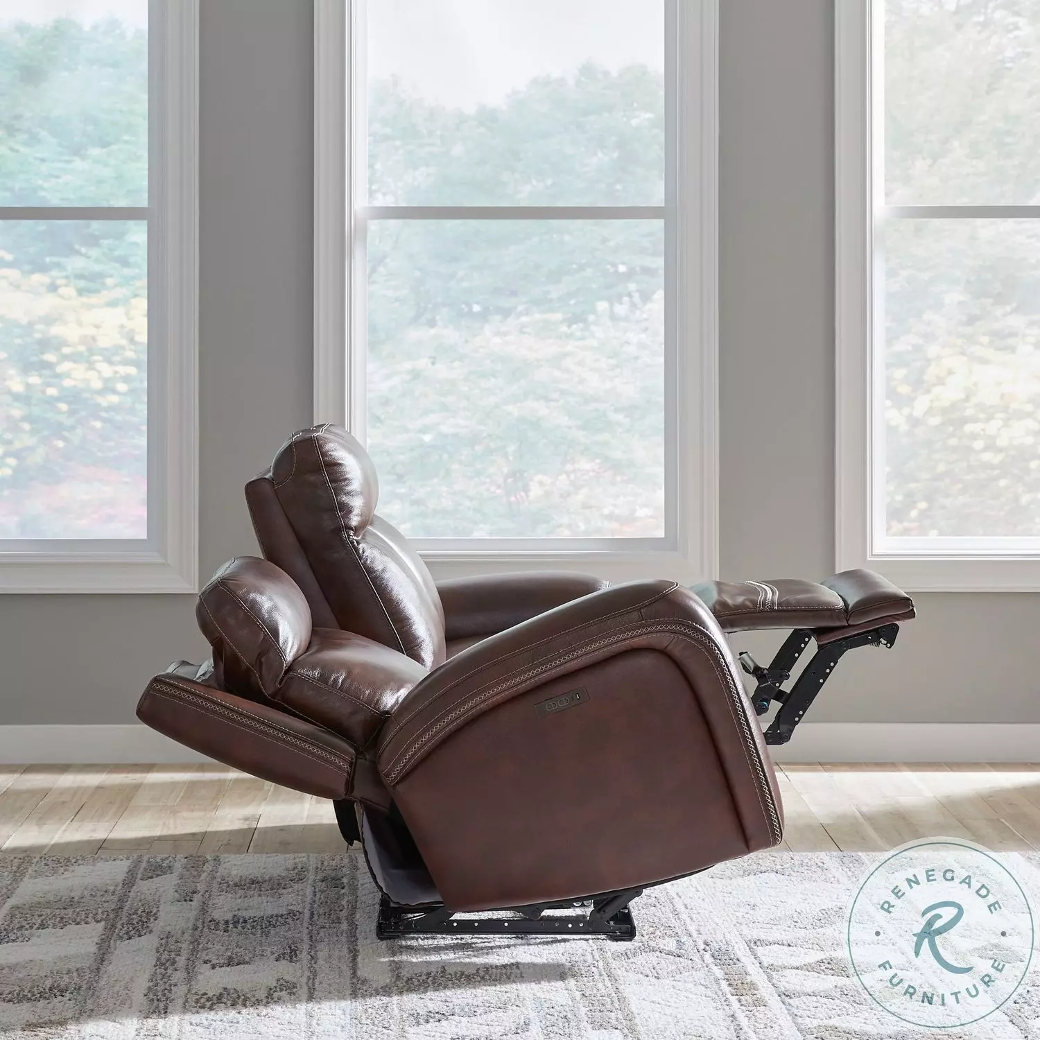 Blair Cognac Leather Zero Gravity Power Reclining Living Room Set