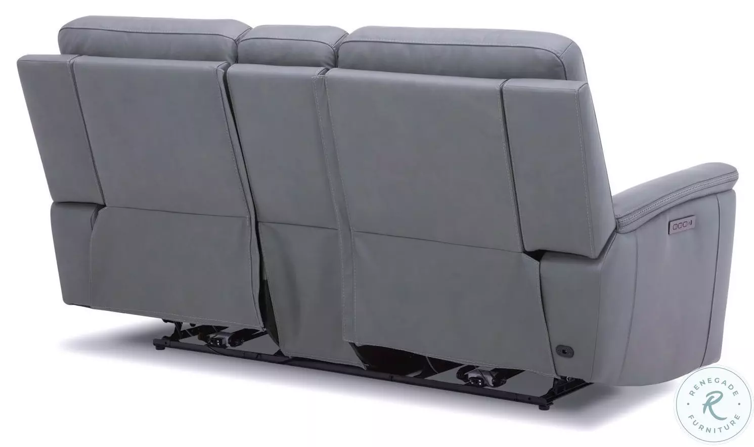 Cooper Bleu Gray Leather Triple Zero Gravity Power Reclining