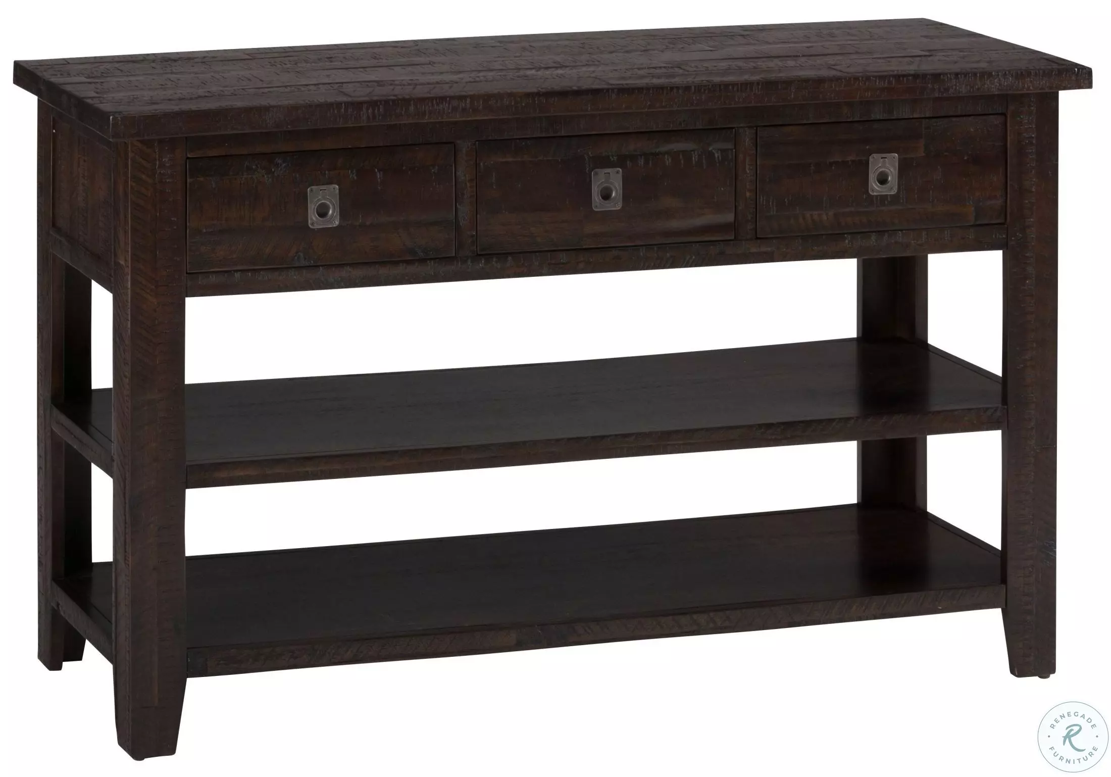 Kona Grove Rustic Chocolate Sofa/Media Table from Jofran | Coleman