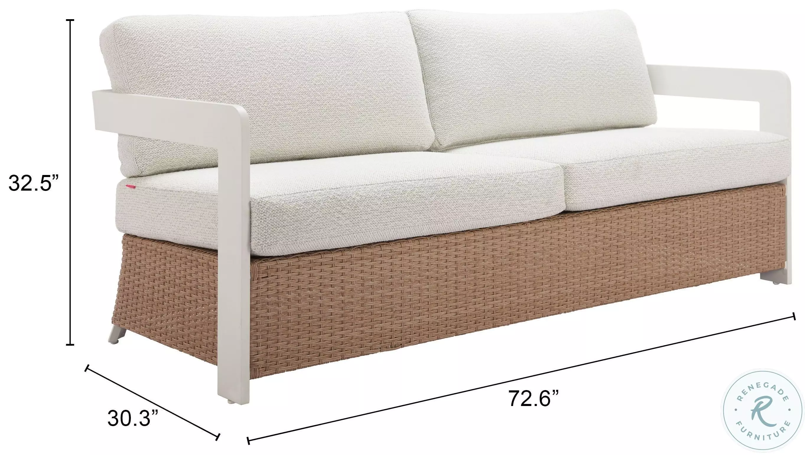 Gelo White 73" Sofa