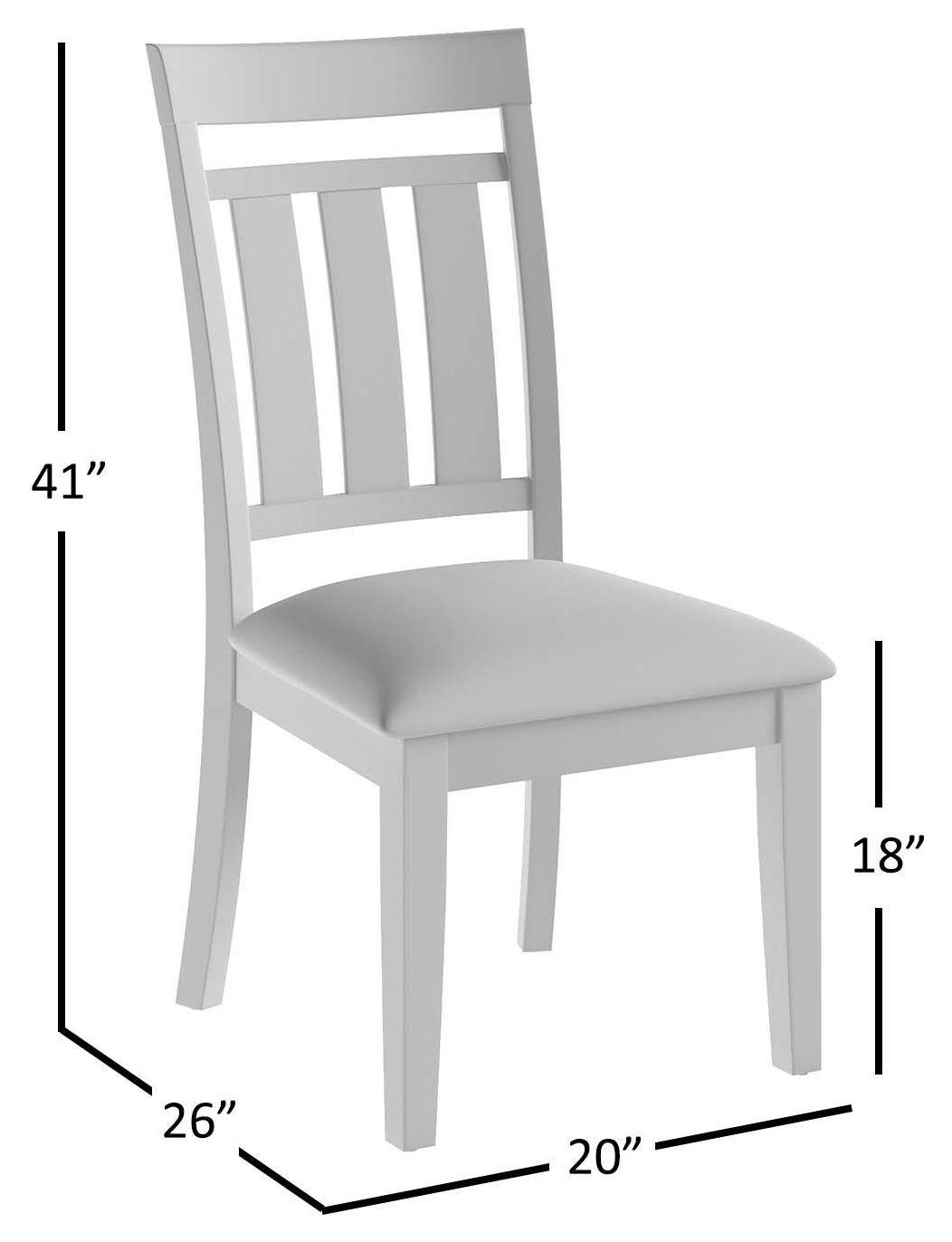 Kona Grove Chocolate Dark Brown Slat Back Side Chair Set of 2