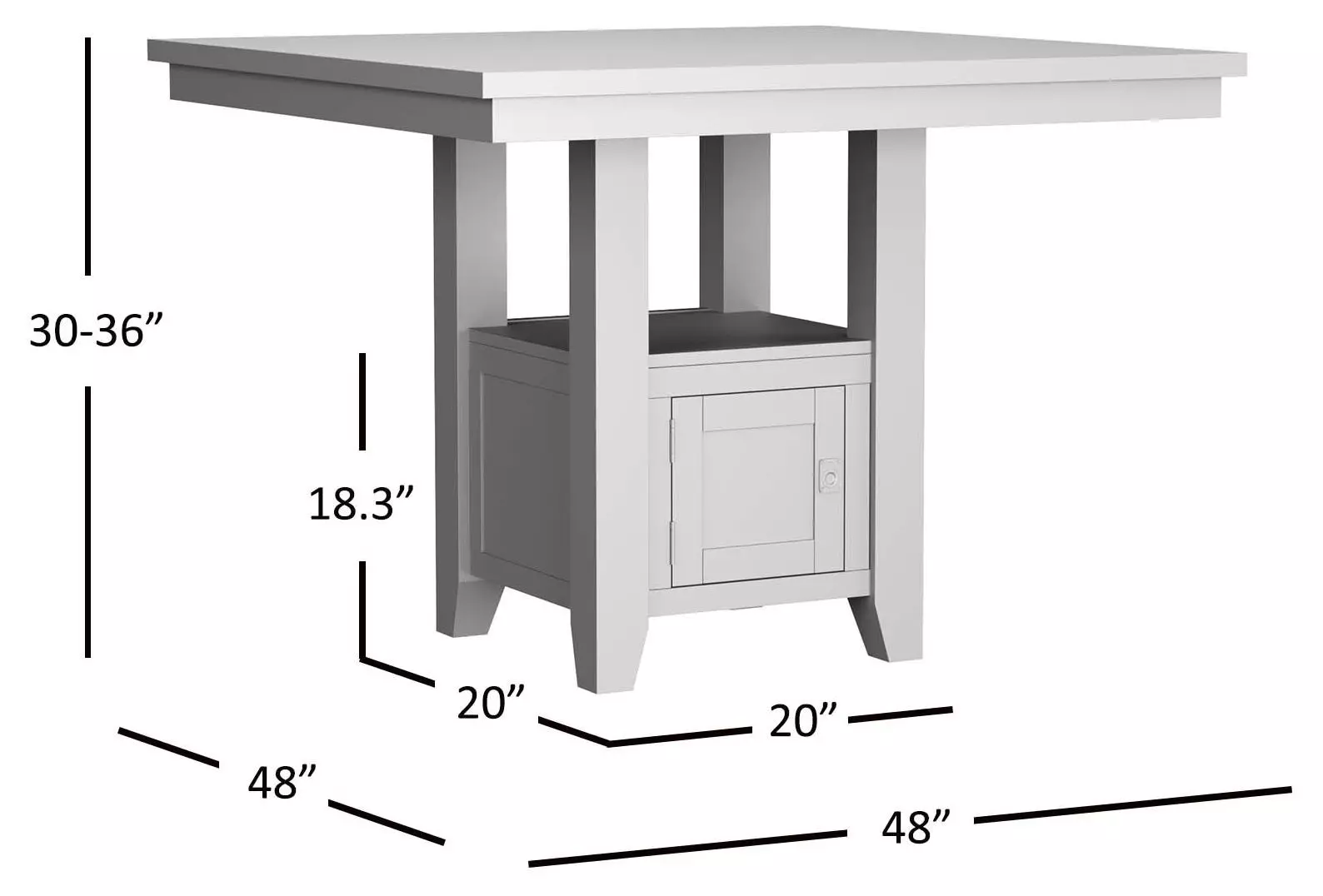 Kona Grove Chocolate Dark Brown Counter Height Dining Table