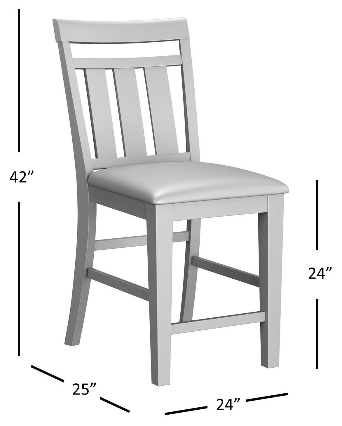 Kona Grove Chocolate Dark Brown Slat Back Counter Height Stool Set of 2