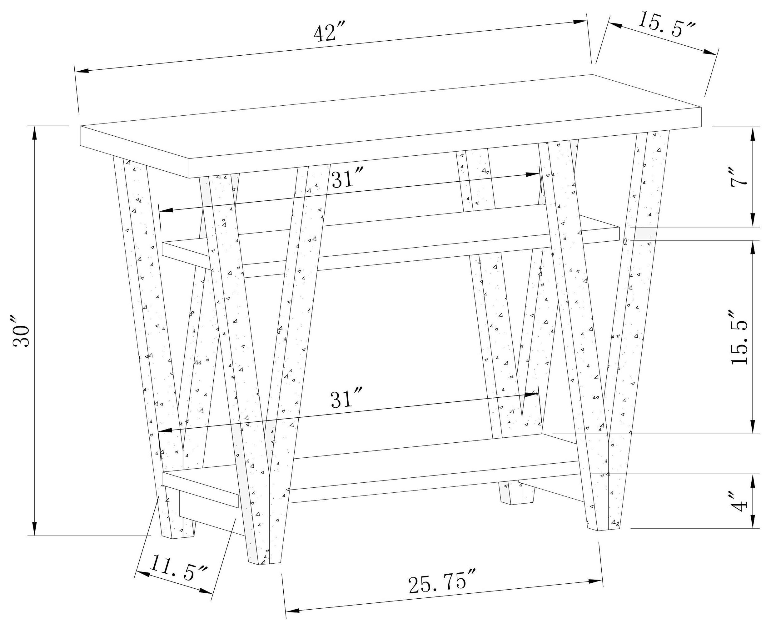 Stevens Black And Antique Grey Sofa Table 