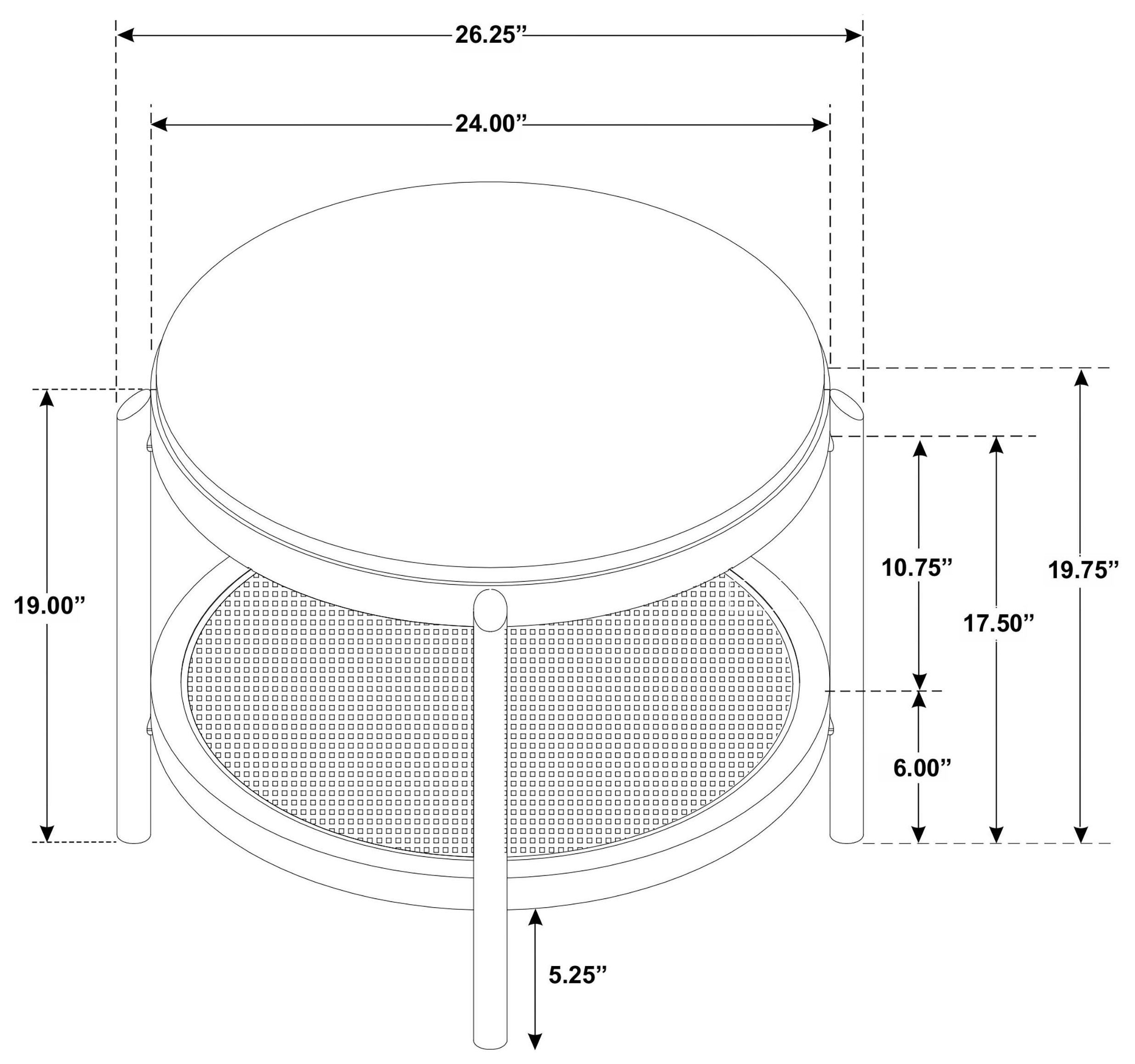 Arini Sand Wash Round End Table