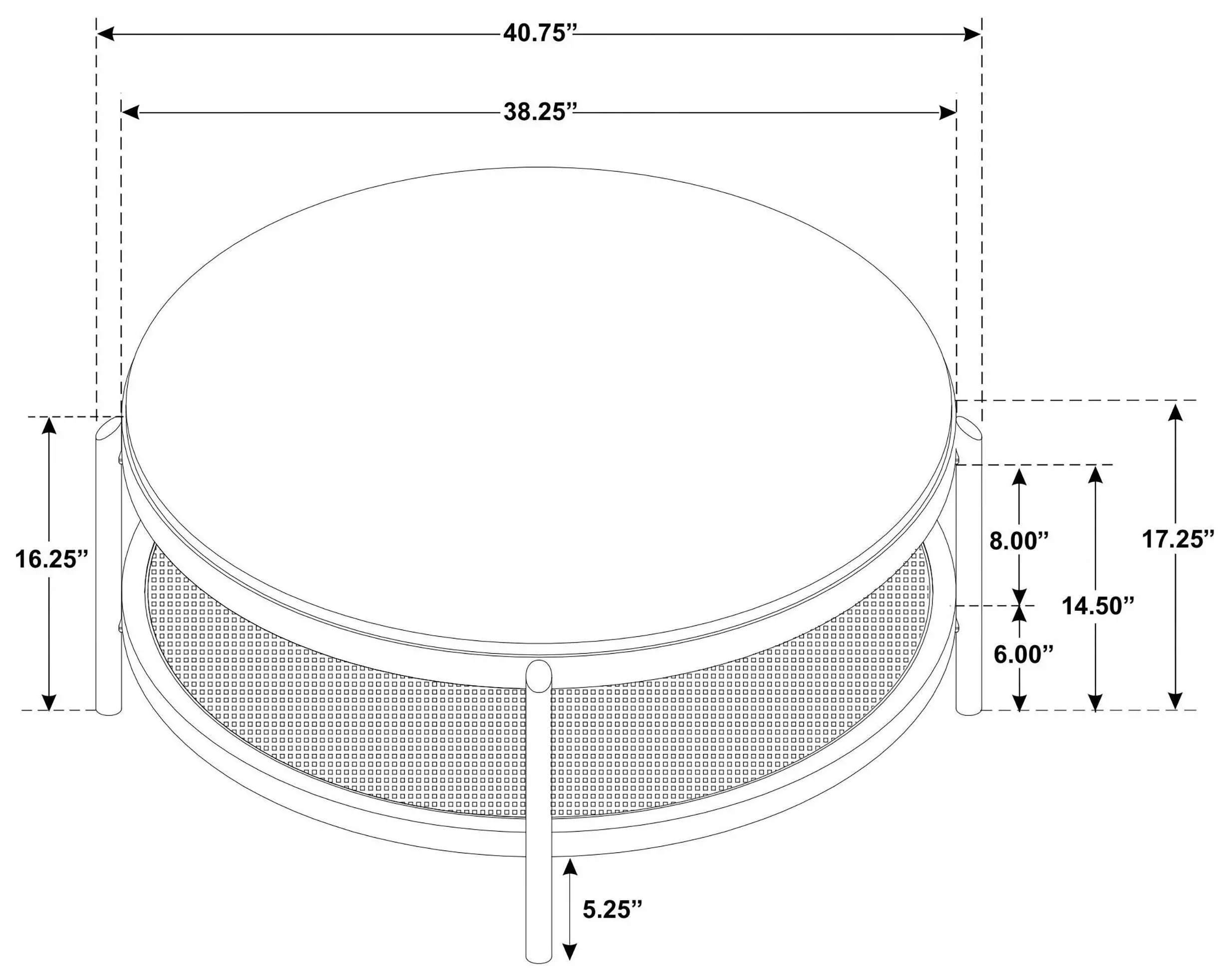 Arini Black and Aged Brass Round Coffee Table