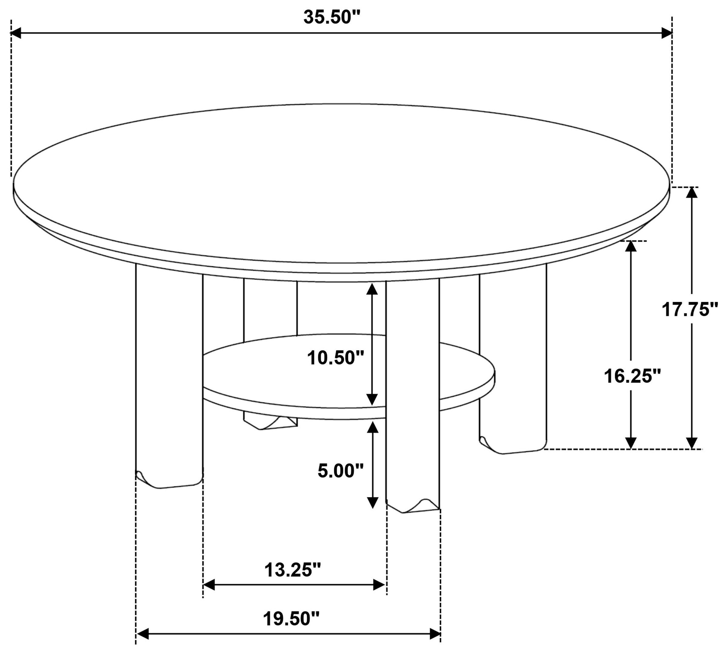 Ottowa Washed Oak Round Cocktail Table