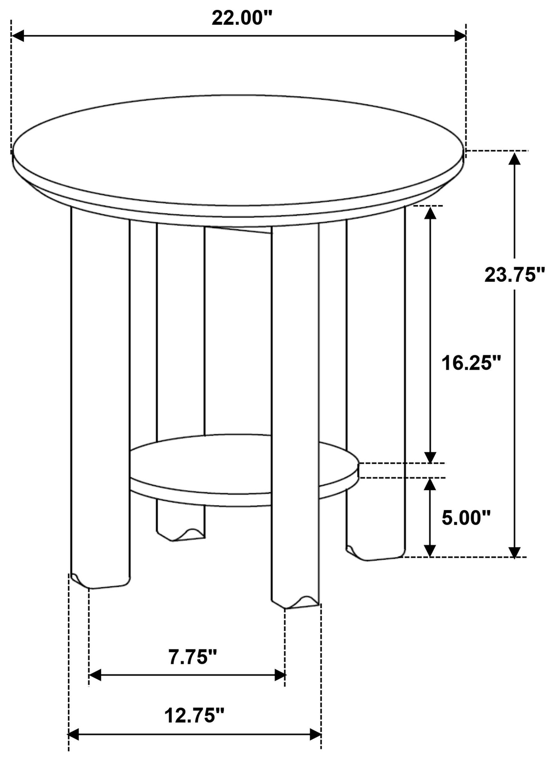 Ottowa Brown Round End Table