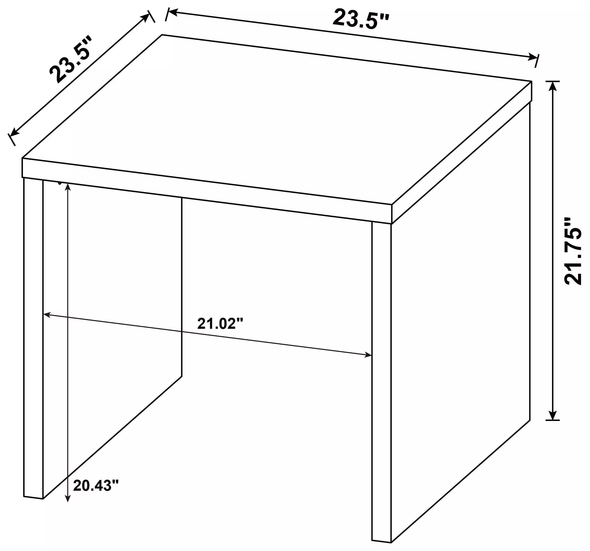 Canoga Light Oak Square End Table