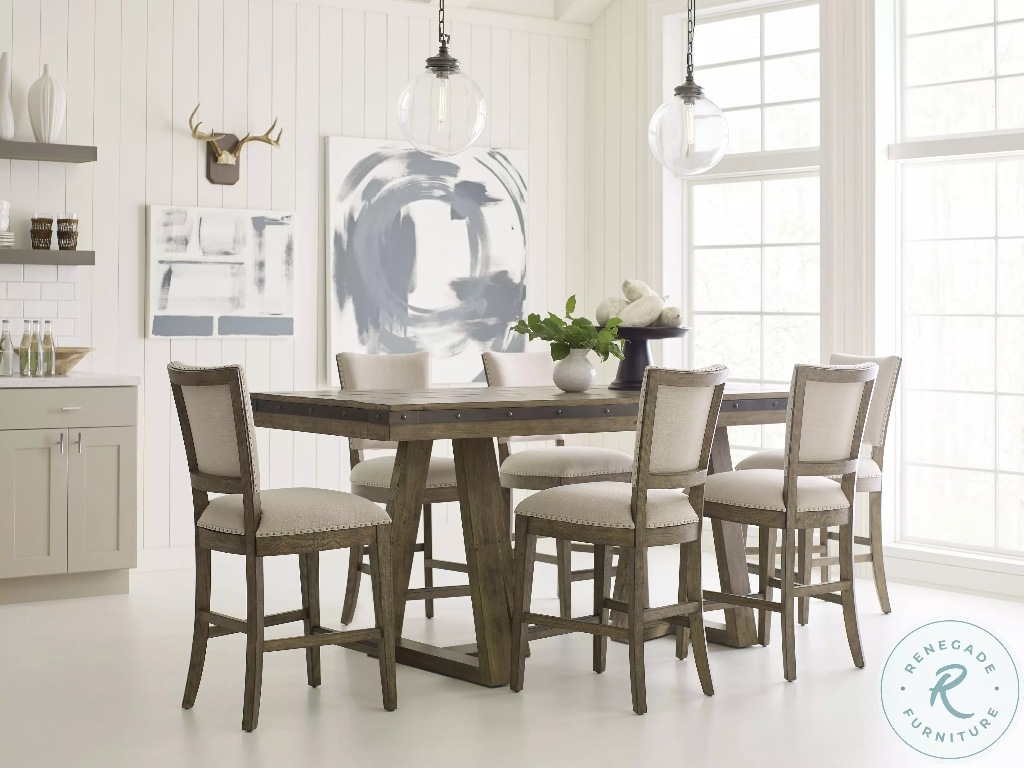 Plank Road Stone Kimler Counter Height Dining Table From