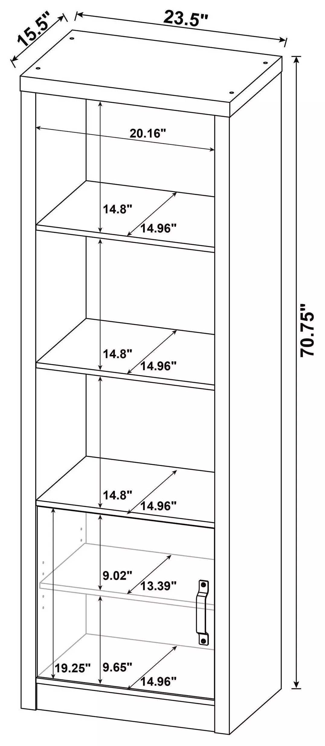 Burke Gray Driftwood Media Tower