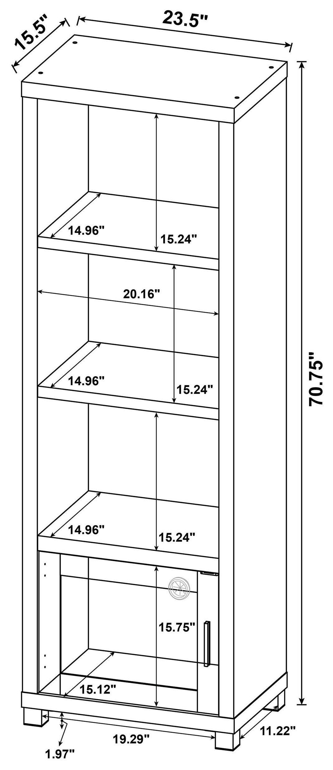 Sachin Antique Pine Media Tower
