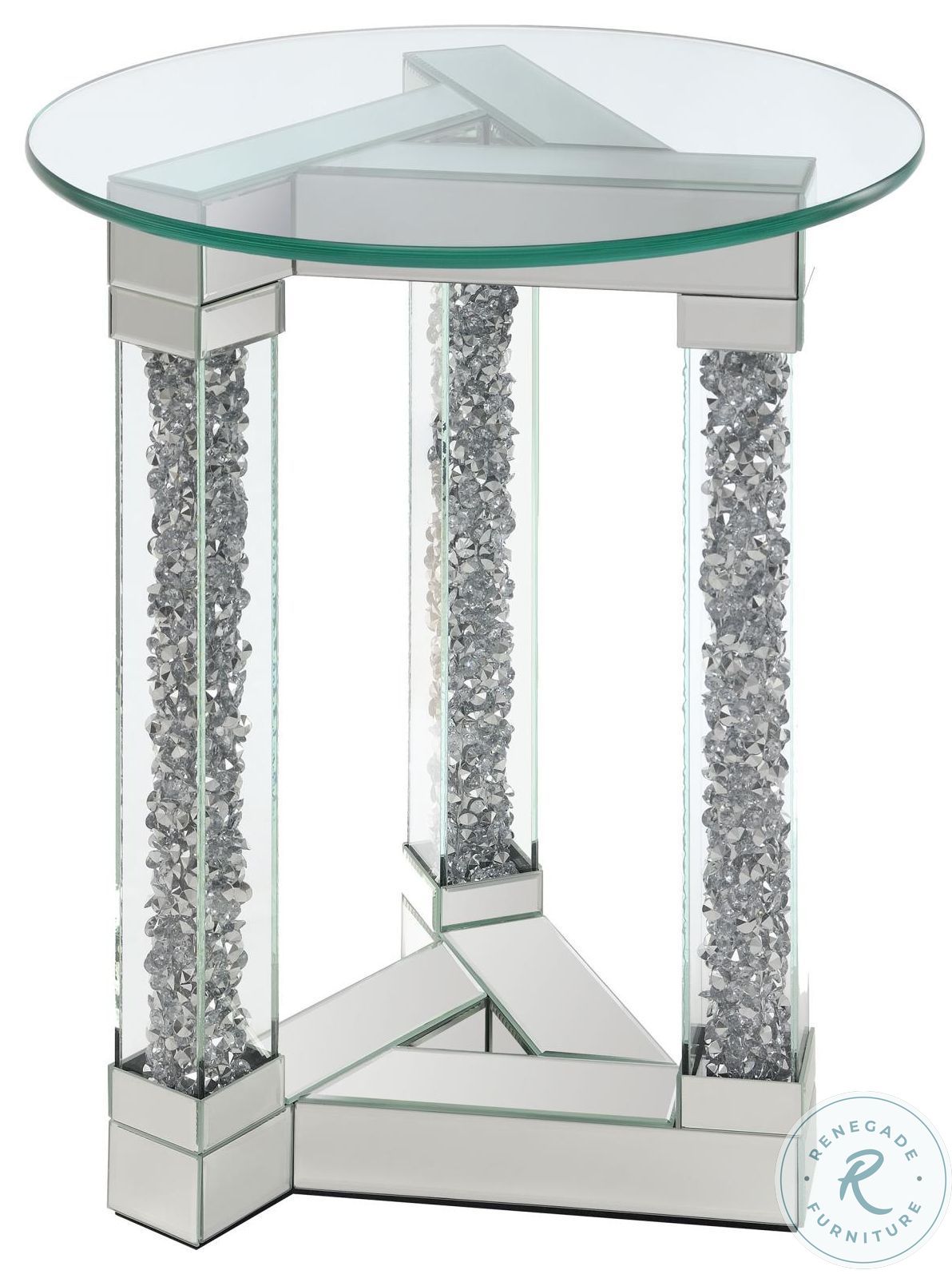 Octave Mirror Round End Table From Coaster Coleman Furniture