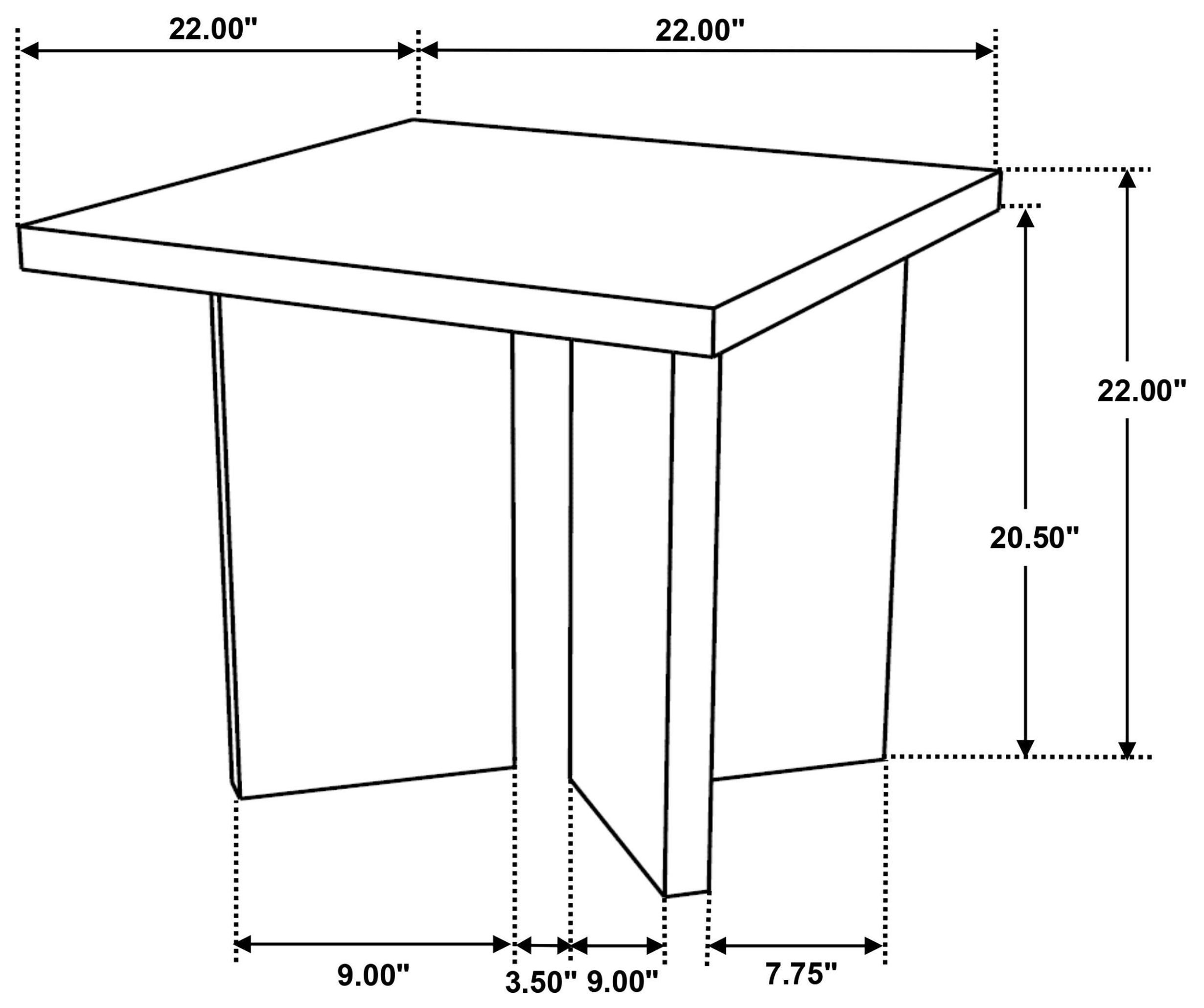 Andando Mango Brown Solid Wood Rectangular End Table