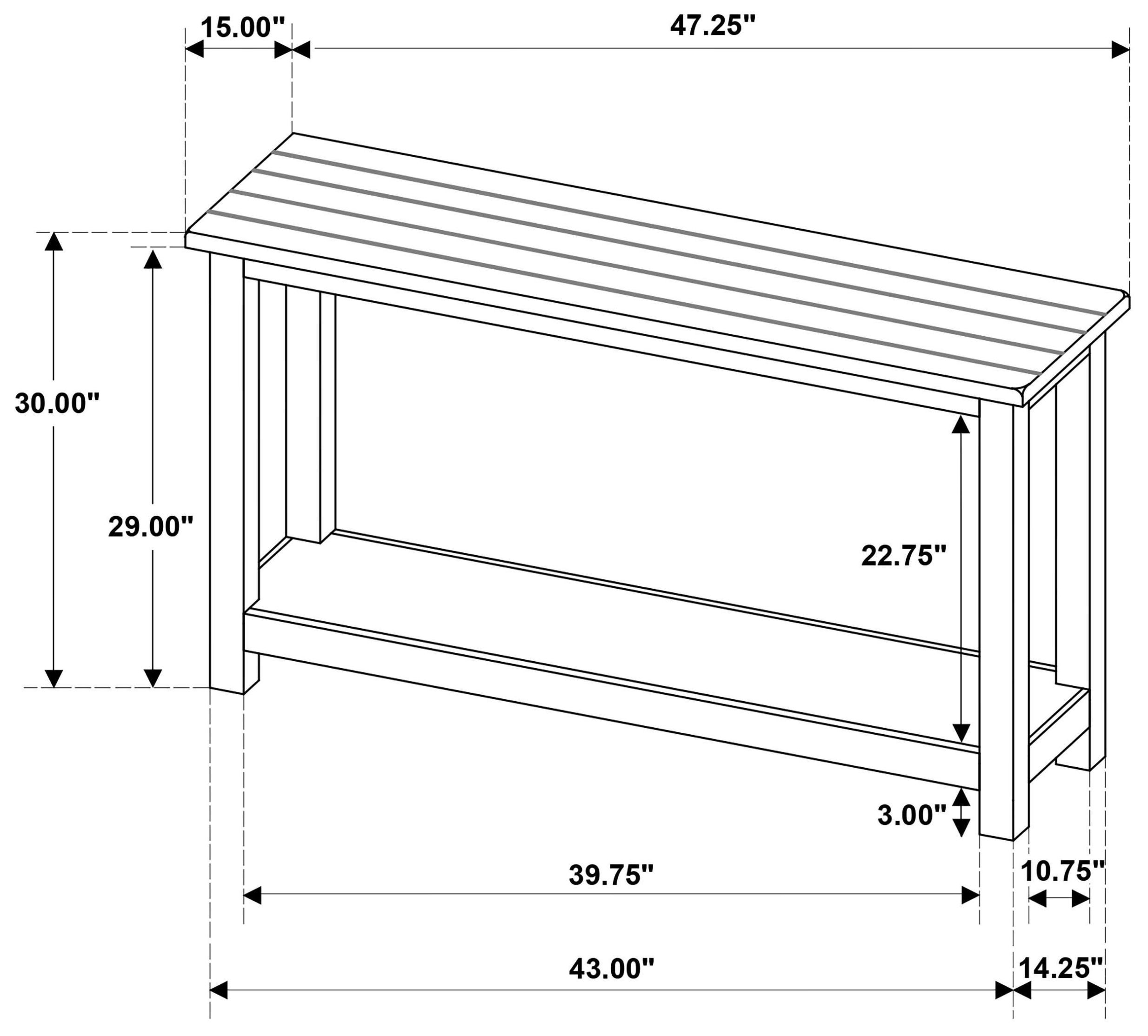 Payne Distressed White Entryway Console Table