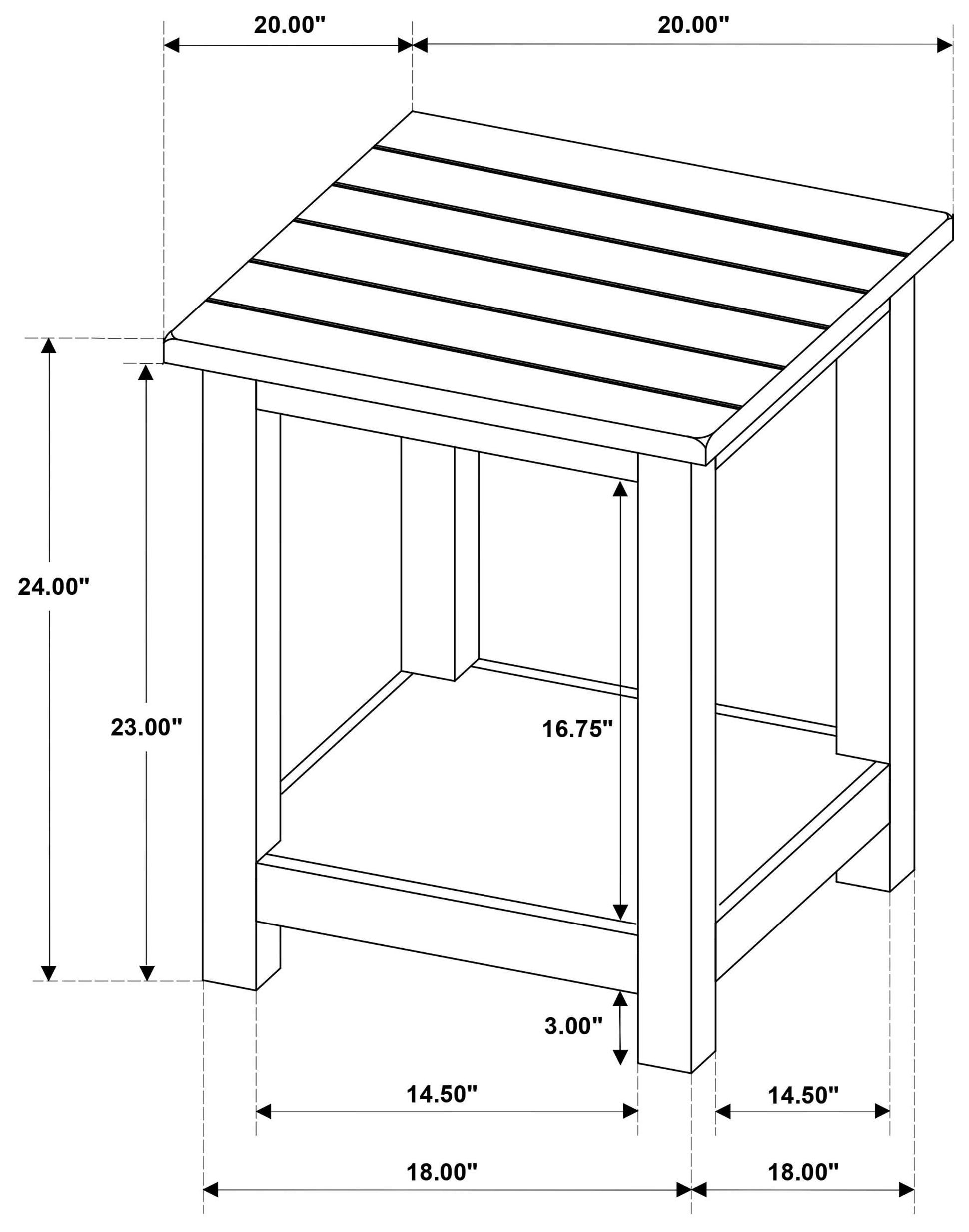 Payne Distressed Java End Table